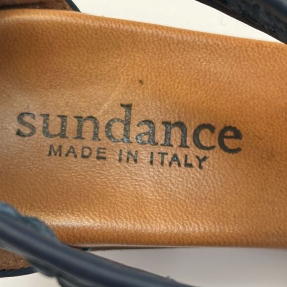 Sundance Italian leather women’s blue sandals size 38 US 7.5-8 - Picture 11 of 13